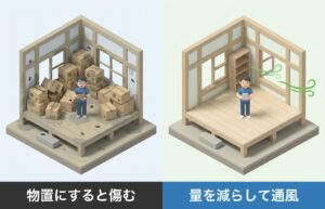 実家を「物置」にしてはいけない理由｜湿気と害虫で思い出の品が台無しに
